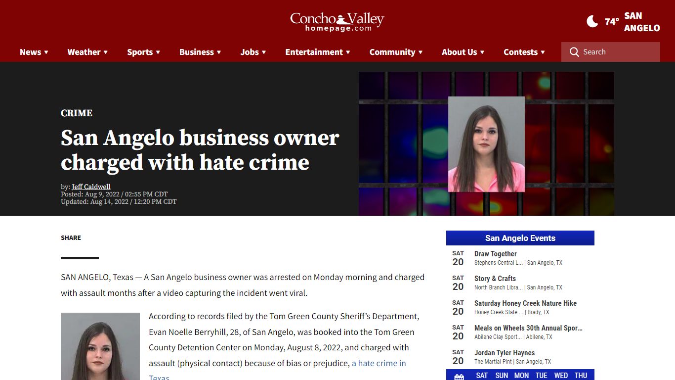 San Angelo business owner charged with hate crime ...